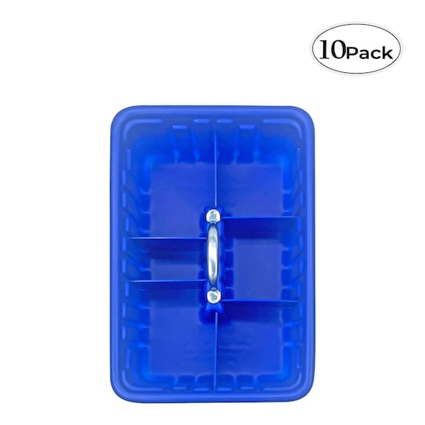 American Built Pro Pro-Grade Tool Tote, Polyethylene, Blue, 19 in W x 11 in D x 6 in H, 10 PK T1050 P10 BLU - main